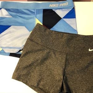 Two pairs of Nike dry-fit shorts